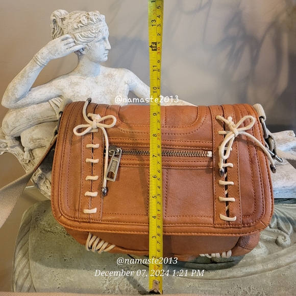 L.A.M.B. Gwen Stefani Leather Lace-Up Shoulder Bag Luxury Designer Celebrity #70 - Picture 11 of 16